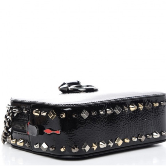 CHRISTIAN LOUBOUTIN VINTAGE TRASHMIX PATENT SPIKES MINI RUBYLOU BAG - Picture 13 of 15